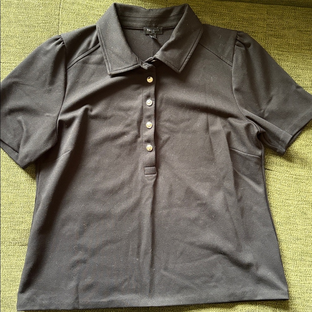 Talbots Black Petite Top